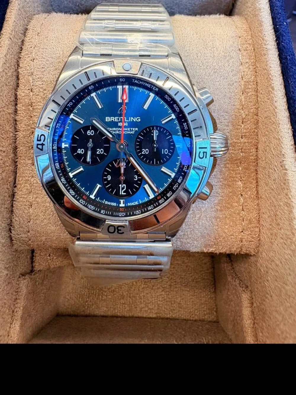 Breitling AB0136161C1A1 Chronomat B01 42 Blue Dial